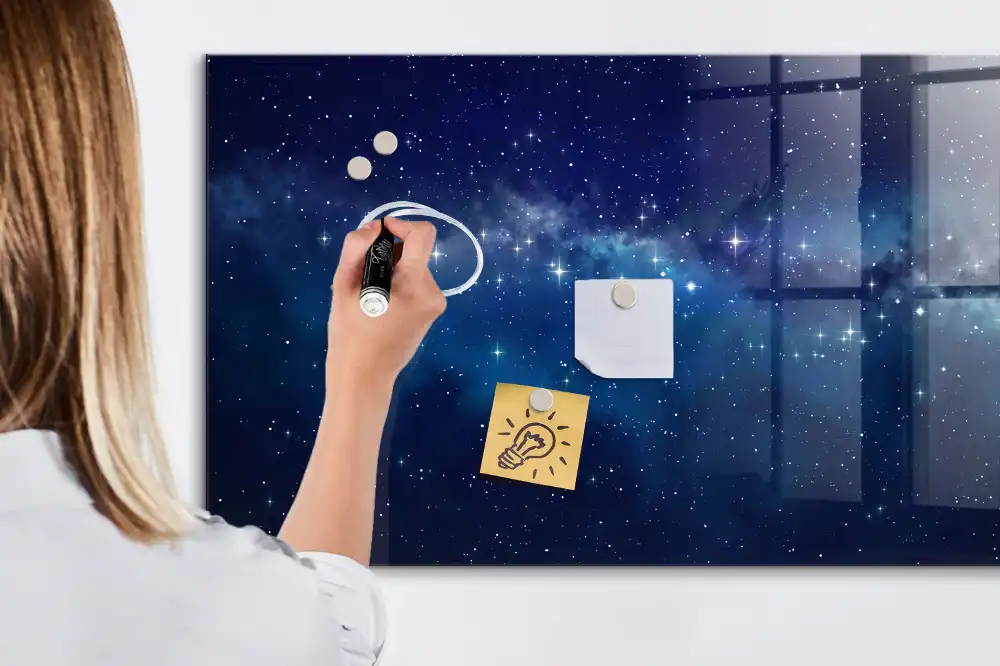 Tableau magnétique à dessiner ciel étoilé