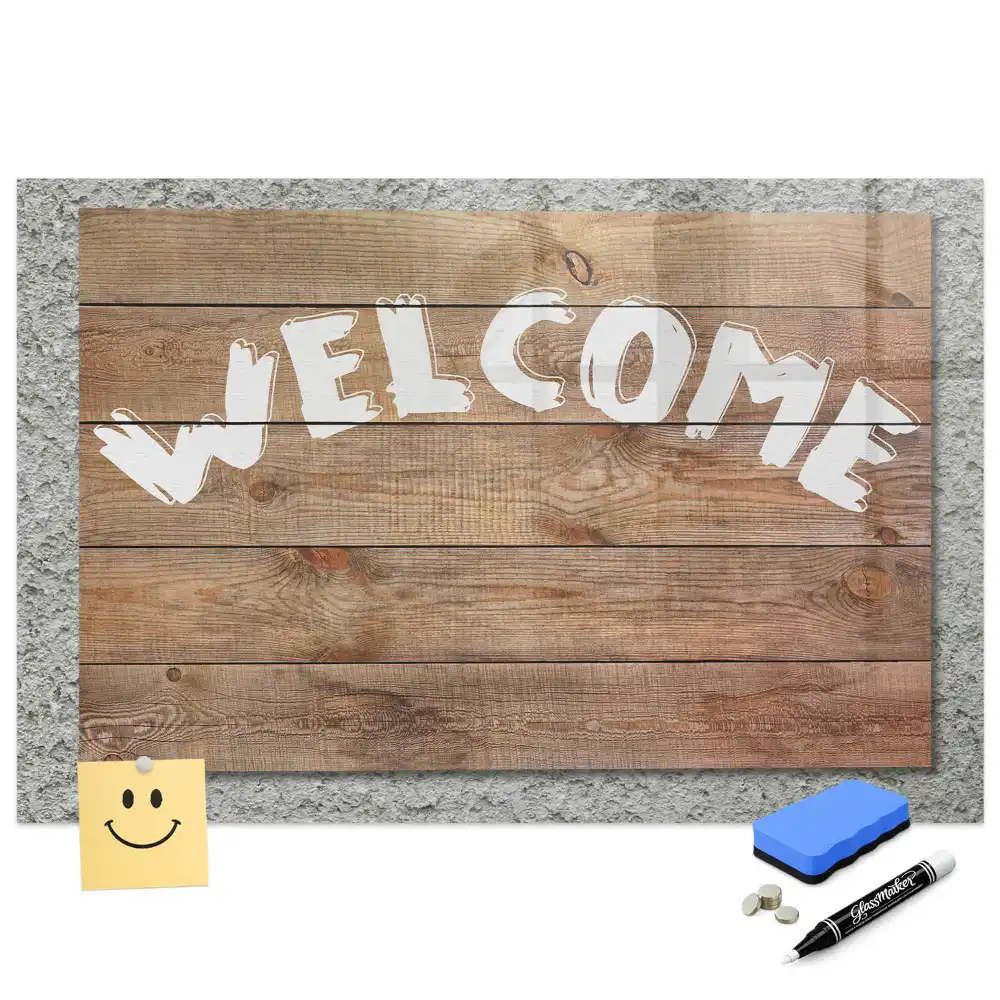 Tableau blanc magnétique effaçable à sec pour accueil