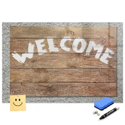 Tableau blanc magnétique effaçable à sec pour accueil