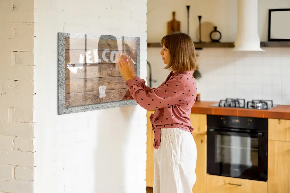Tableau blanc magnétique effaçable à sec pour accueil