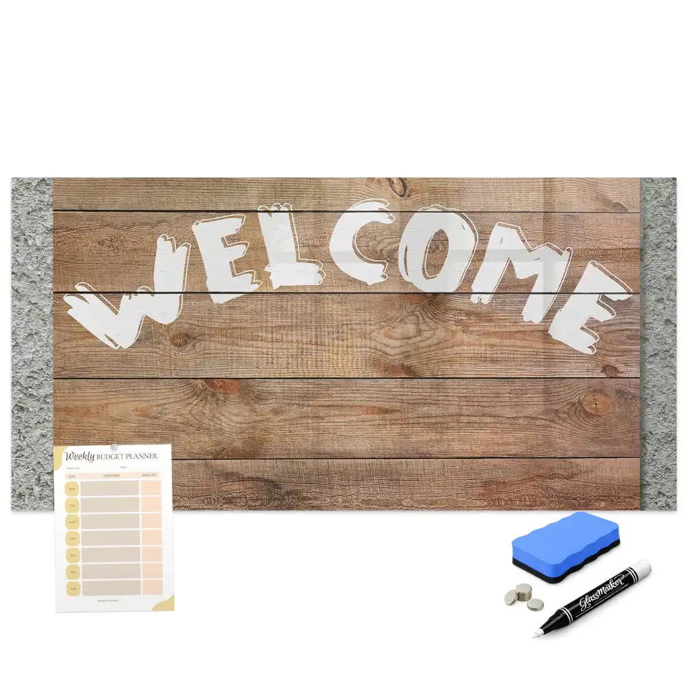 Tableau blanc magnétique effaçable à sec pour accueil