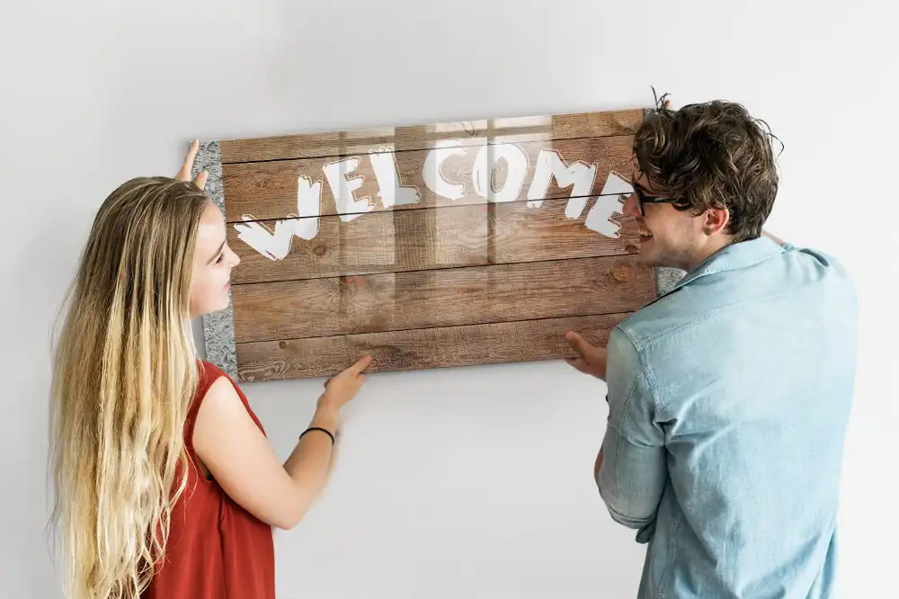 Tableau blanc magnétique effaçable à sec pour accueil