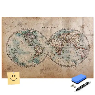 Tableau magnétique éducatif carte du monde