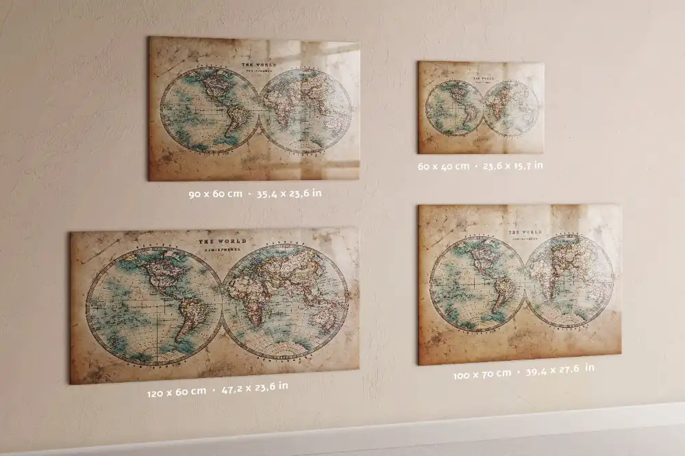 Tableau magnétique éducatif carte du monde