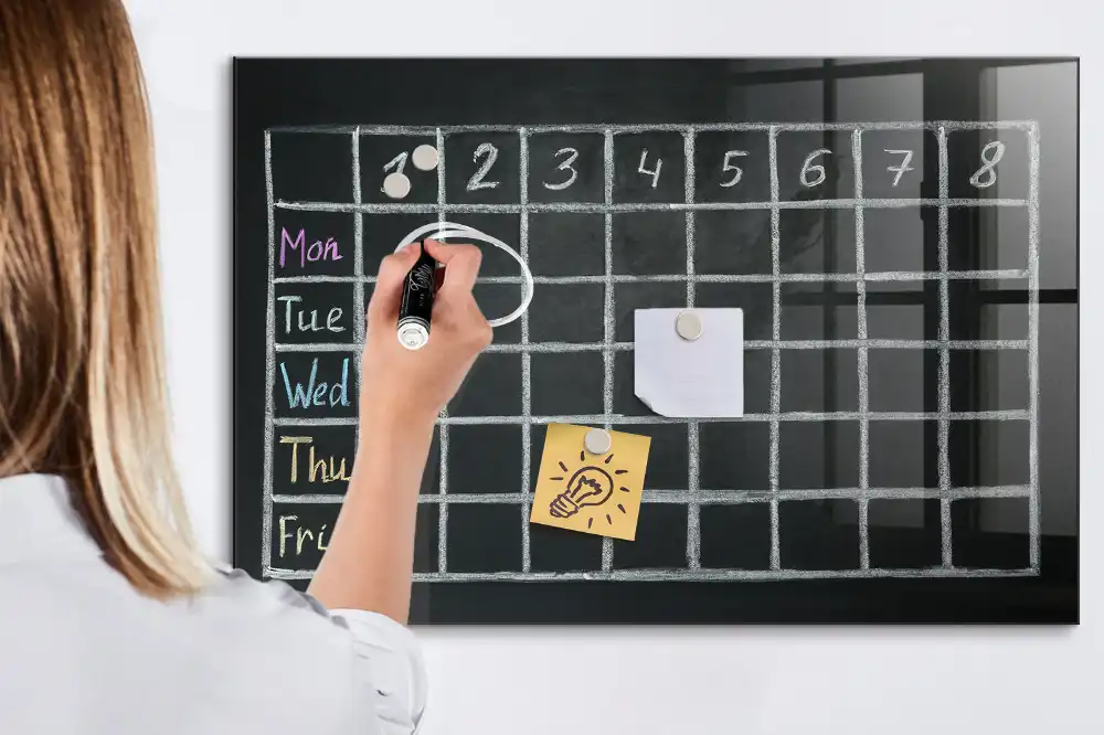 Tableau magnétique pour dessin et emploi du temps
