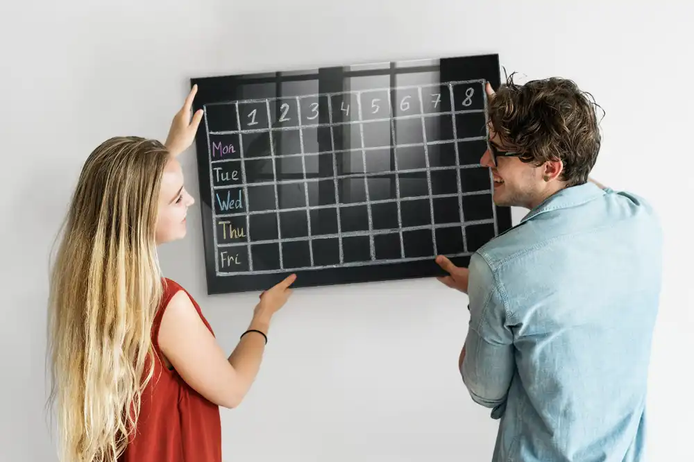 Tableau magnétique pour dessin et emploi du temps
