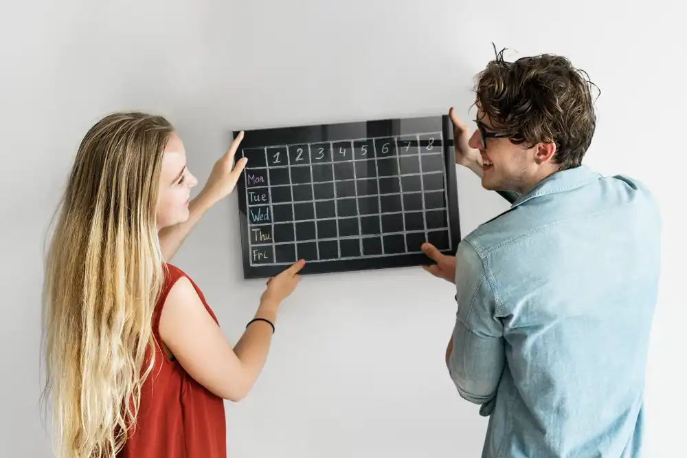 Tableau magnétique pour dessin et emploi du temps