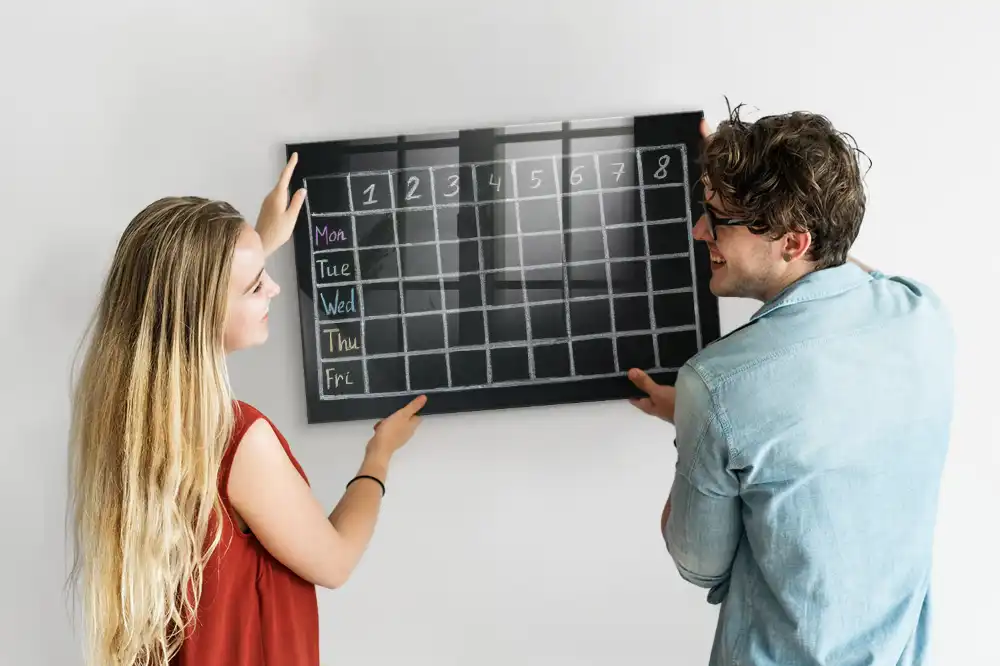 Tableau magnétique pour dessin et emploi du temps