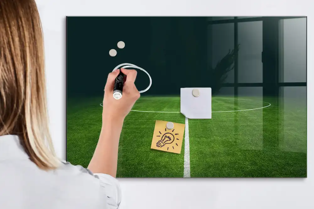Tableau magnétique de tactique avec feutre pour terrain de football