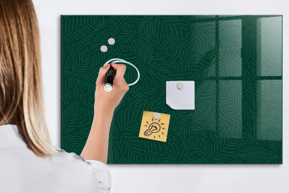 Tableau magnétique à dessiner motif floral