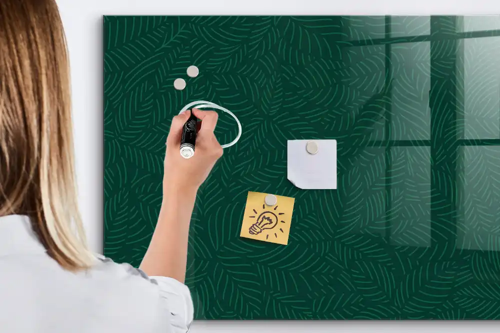 Tableau magnétique à dessiner motif floral