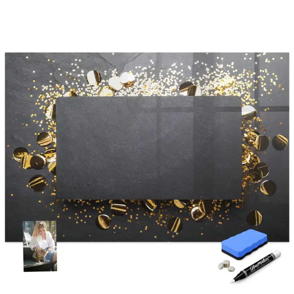 Tableau blanc magnétique effaçable à sec à particules brillantes