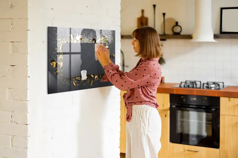 Tableau blanc magnétique effaçable à sec à particules brillantes
