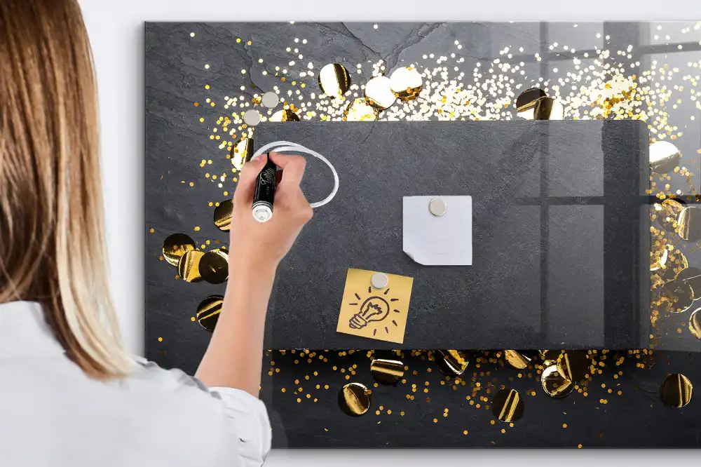 Tableau blanc magnétique effaçable à sec à particules brillantes
