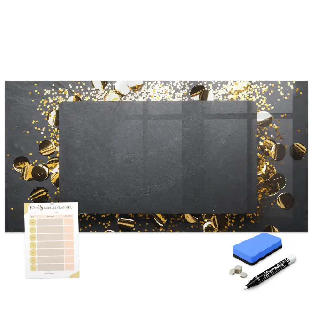 Tableau blanc magnétique effaçable à sec à particules brillantes