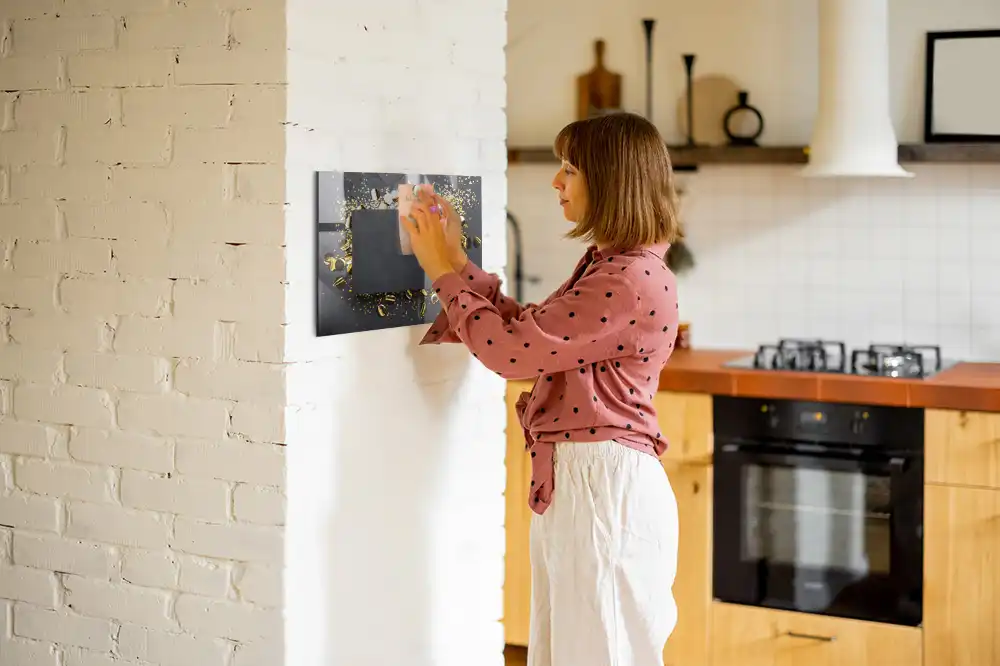Tableau blanc magnétique effaçable à sec à particules brillantes