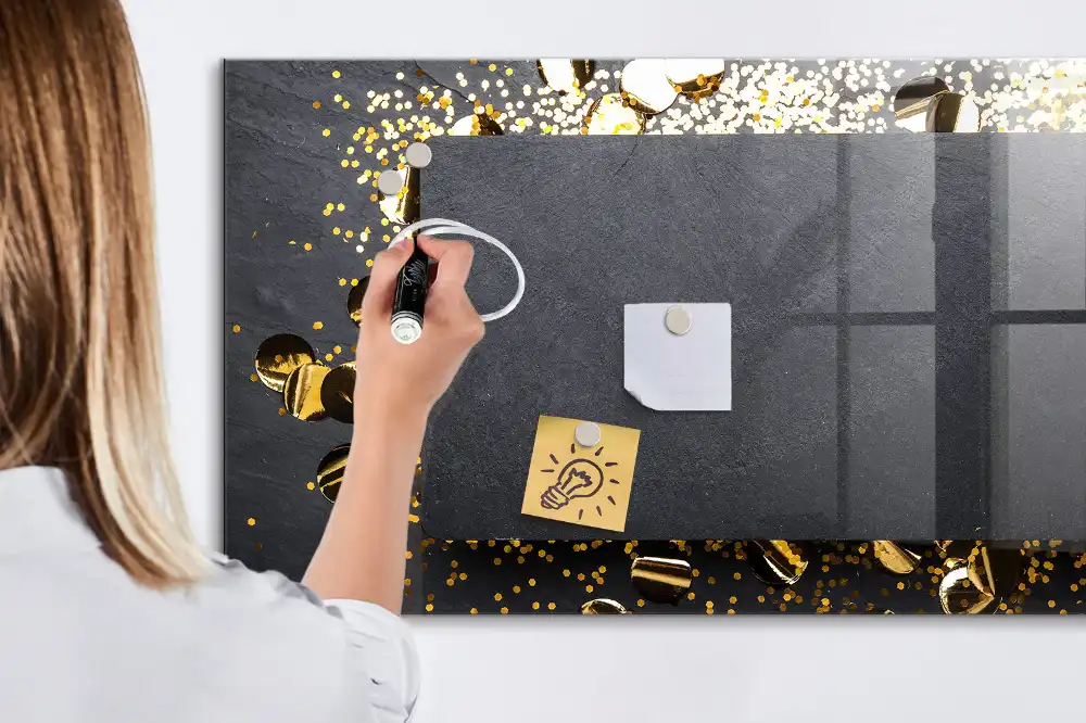 Tableau blanc magnétique effaçable à sec à particules brillantes