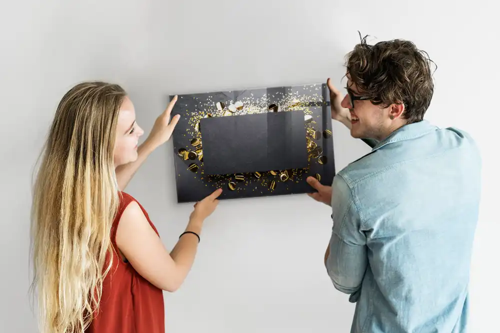 Tableau blanc magnétique effaçable à sec à particules brillantes