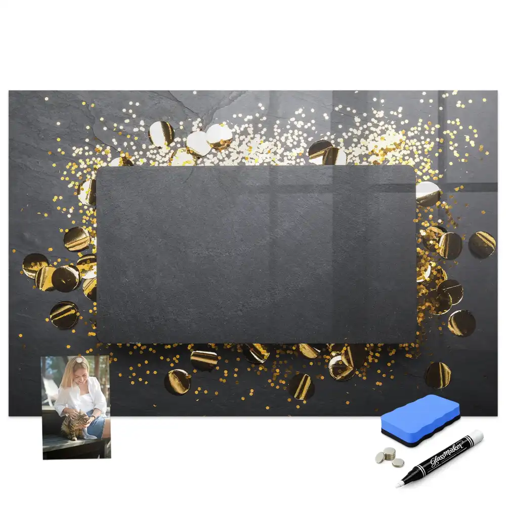 Tableau blanc magnétique effaçable à sec à particules brillantes