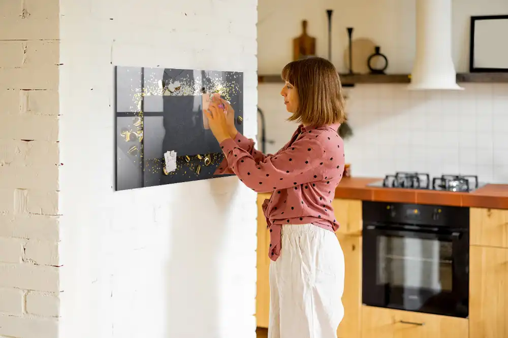 Tableau blanc magnétique effaçable à sec à particules brillantes