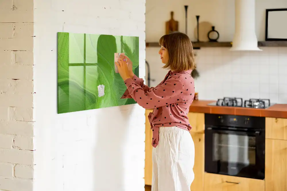 Tableau magnétique moderne avec feutre et motif de vague