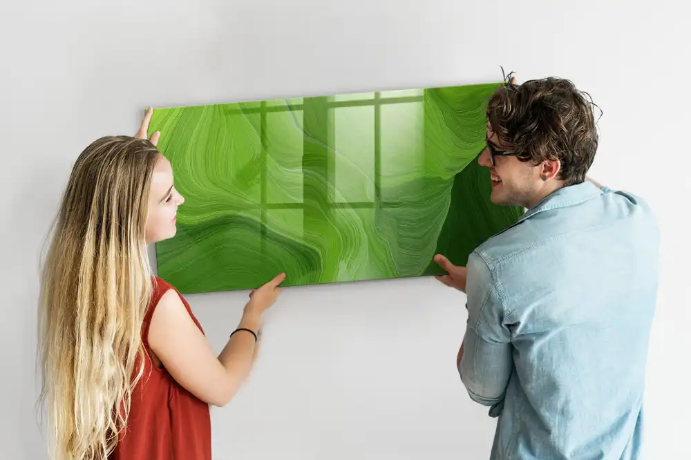 Tableau magnétique moderne avec feutre et motif de vague