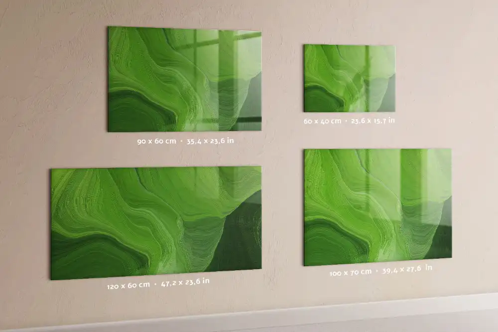 Tableau magnétique moderne avec feutre et motif de vague