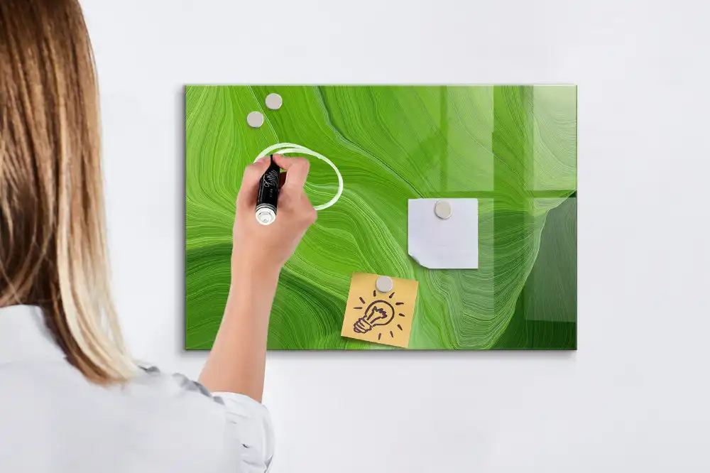 Tableau magnétique moderne avec feutre et motif de vague