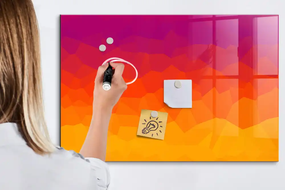 Tableau magnétique à dessiner motif soleil levant