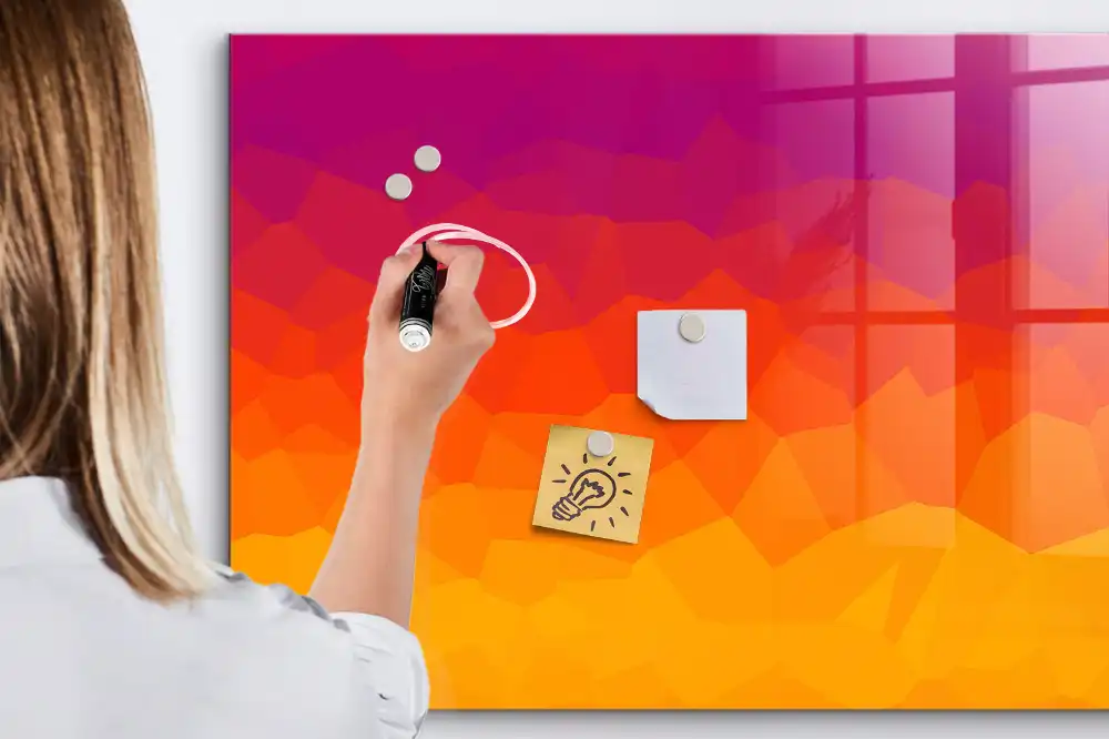 Tableau magnétique à dessiner motif soleil levant