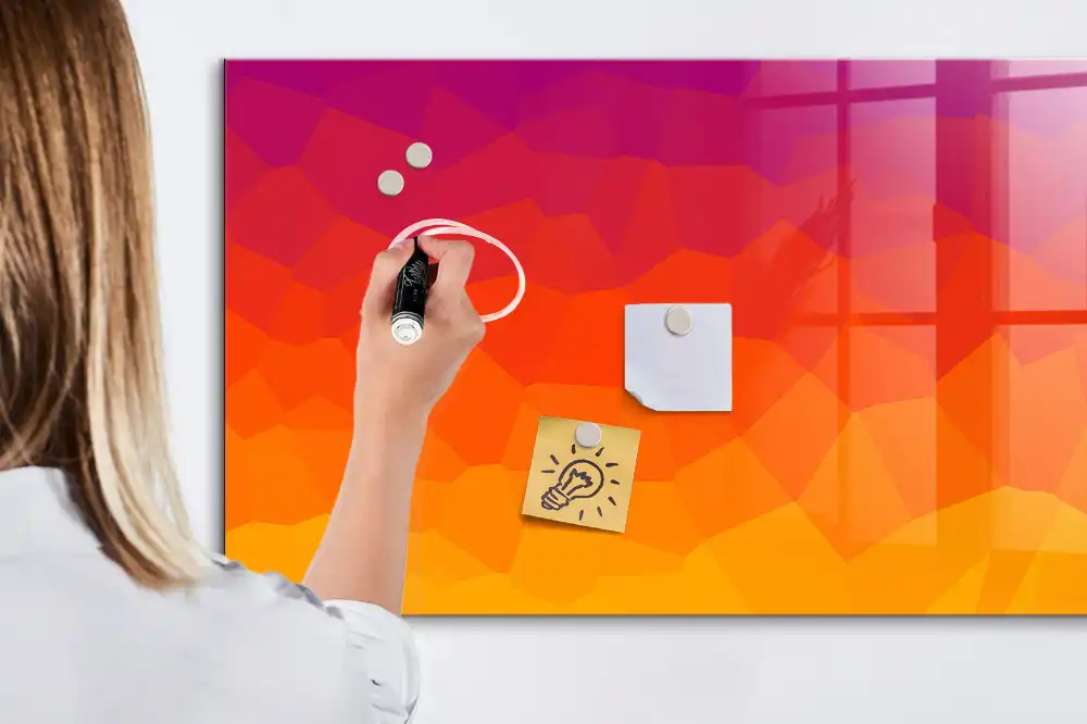 Tableau magnétique à dessiner motif soleil levant