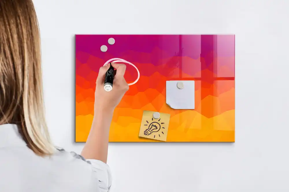 Tableau magnétique à dessiner motif soleil levant