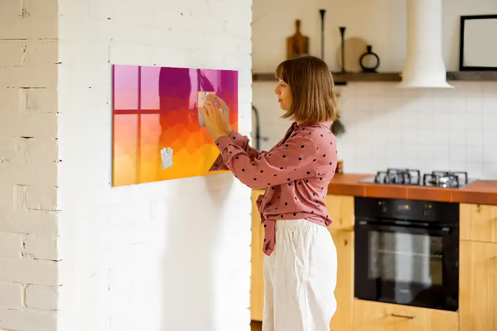 Tableau magnétique à dessiner motif soleil levant