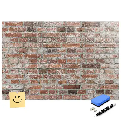 Tableau magnétique pour dessin motif mur de briques