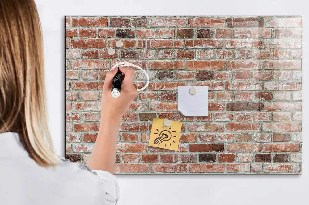 Tableau magnétique pour dessin motif mur de briques