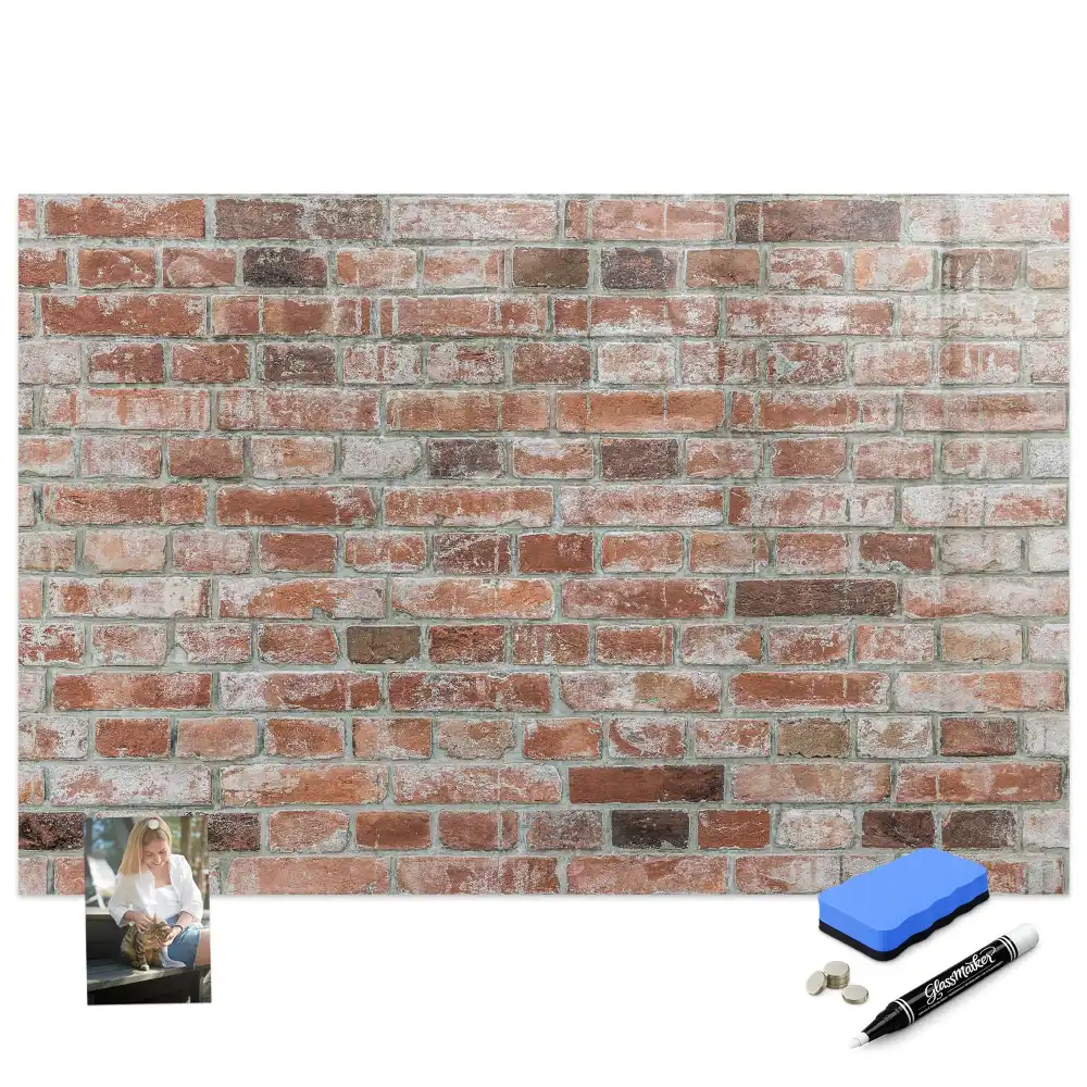 Tableau magnétique pour dessin motif mur de briques