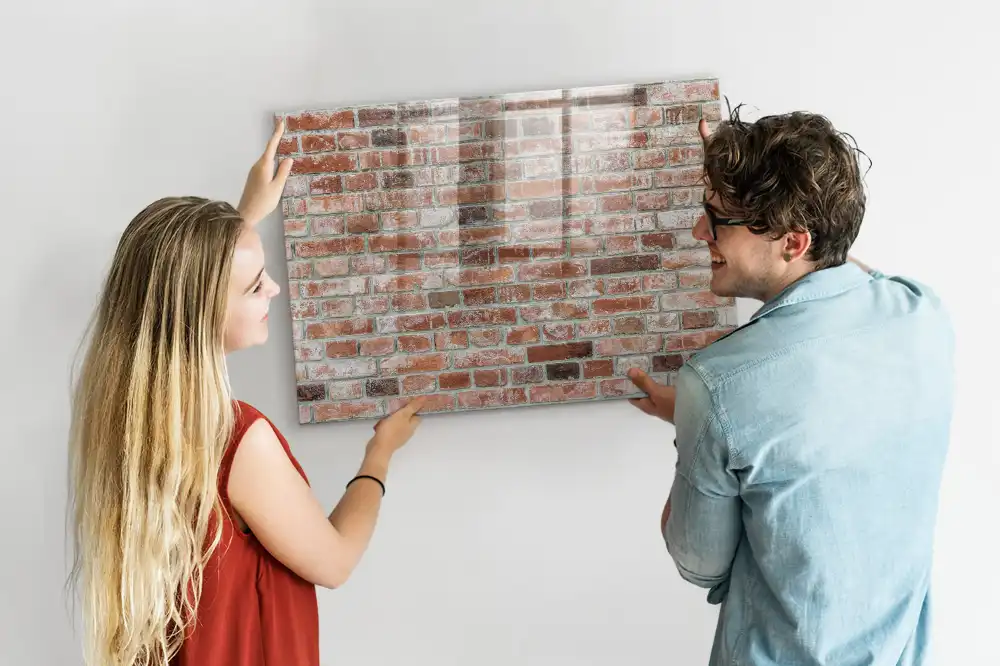 Tableau magnétique pour dessin motif mur de briques
