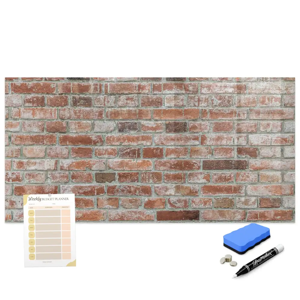 Tableau magnétique pour dessin motif mur de briques