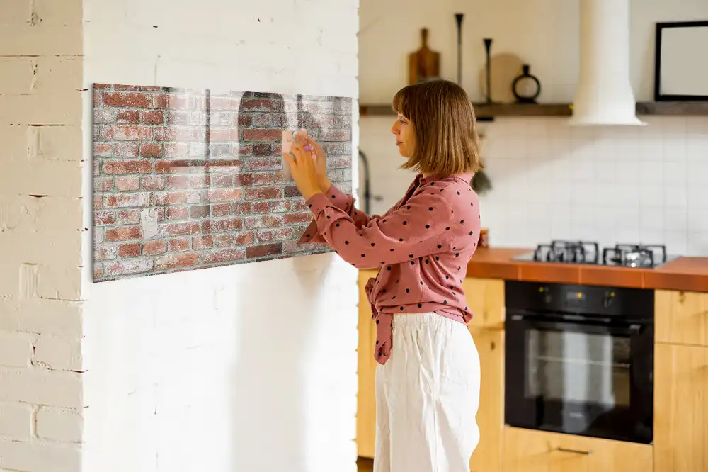 Tableau magnétique pour dessin motif mur de briques