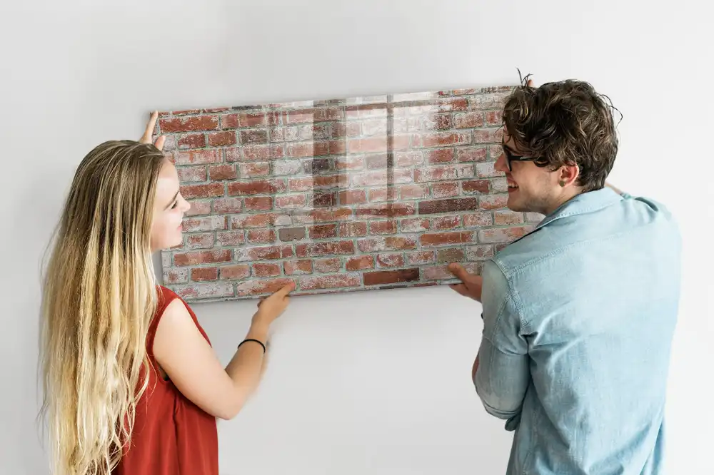 Tableau magnétique pour dessin motif mur de briques