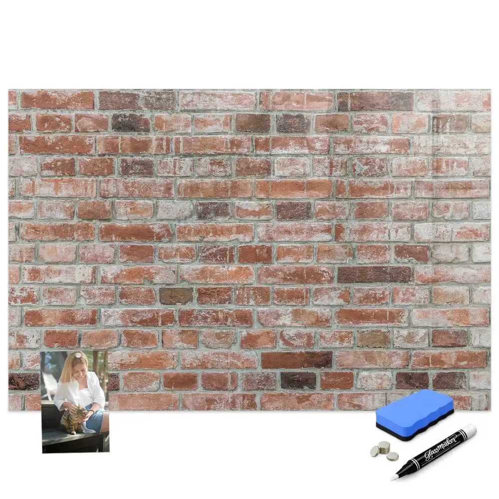 Tableau magnétique pour dessin motif mur de briques