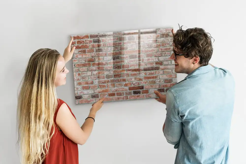 Tableau magnétique pour dessin motif mur de briques