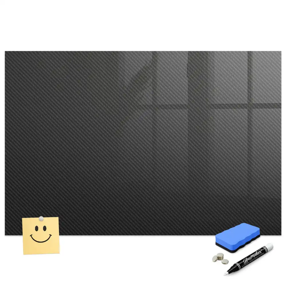 Tableau blanc magnétique effaçable à sec motif abstraction sombre