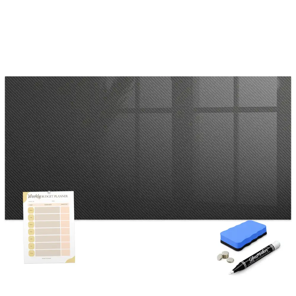 Tableau blanc magnétique effaçable à sec motif abstraction sombre
