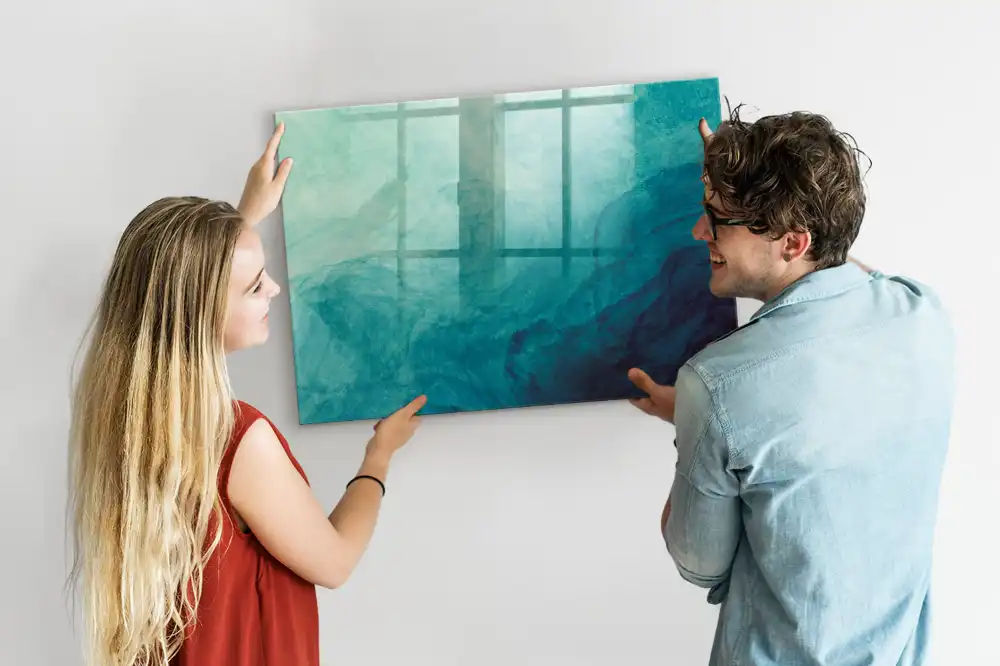 Tableau blanc magnétique effaçable à sec motif profondeur abstraite
