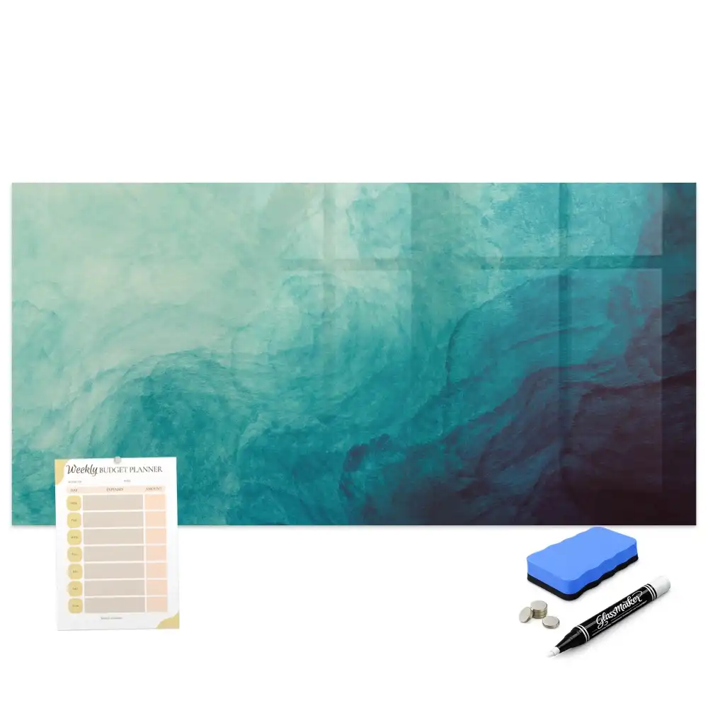Tableau blanc magnétique effaçable à sec motif profondeur abstraite