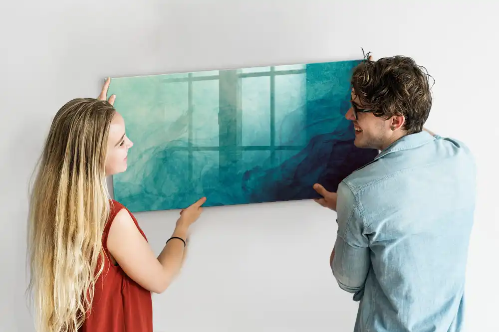 Tableau blanc magnétique effaçable à sec motif profondeur abstraite