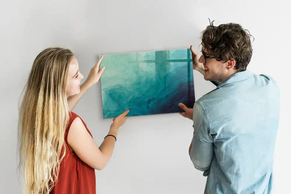 Tableau blanc magnétique effaçable à sec motif profondeur abstraite