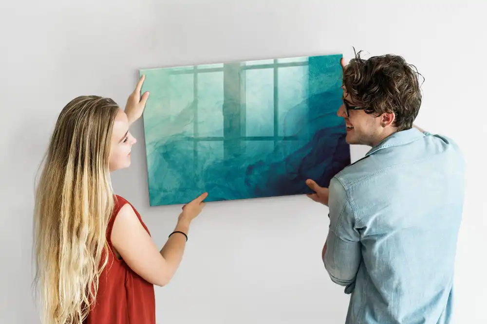 Tableau blanc magnétique effaçable à sec motif profondeur abstraite