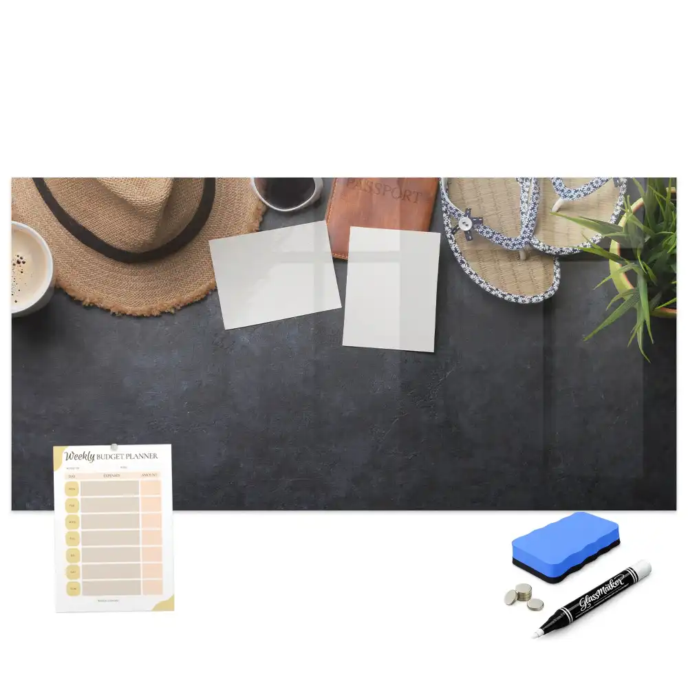 Tableau magnétique pour enfants avec feutre motif vacances